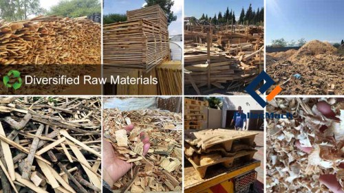 raw materials for pressed wood pallet