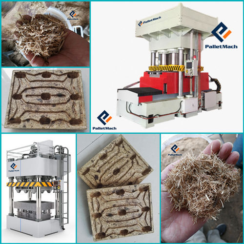 compressed wood pallet machine