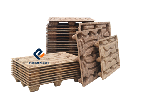 Molded wood pallets